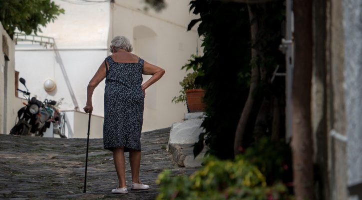 walking aid for elderly woman